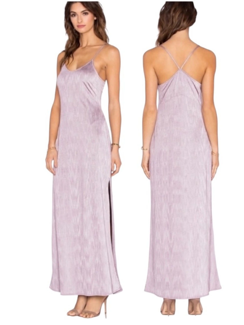 Free People Intimately She Moves Jersey Slip Dress Dusty Purple Size M